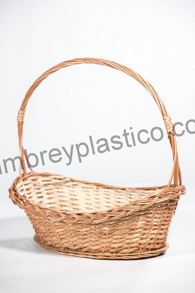 Cesta de Mimbre para Navidad, tamaño medio