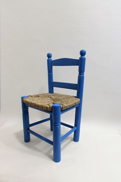 SILLA ZEPA INFANTIL MADERA AZUL